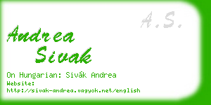andrea sivak business card